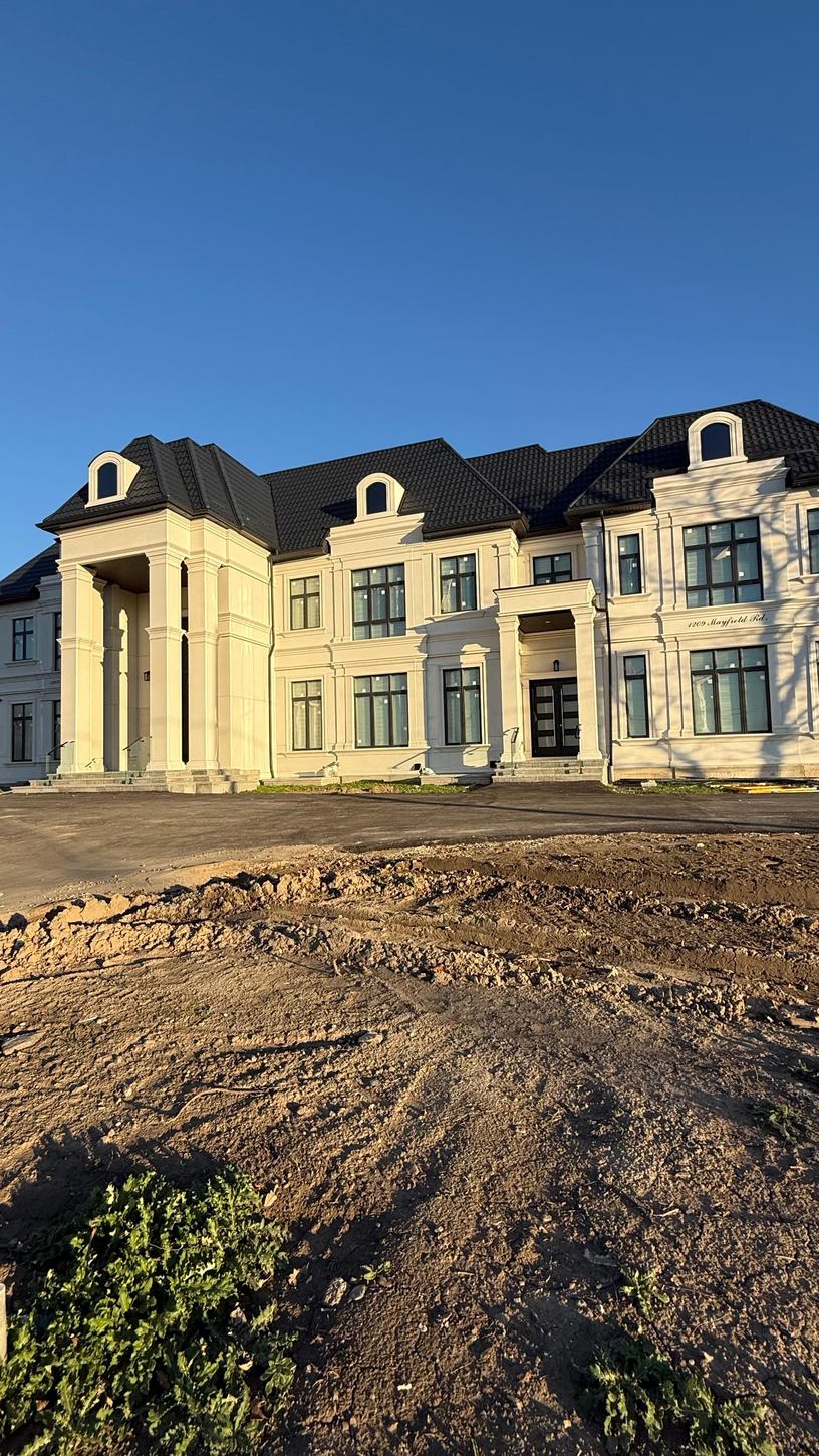 Front exterior of the Mayfield custom home by Danclair Construction